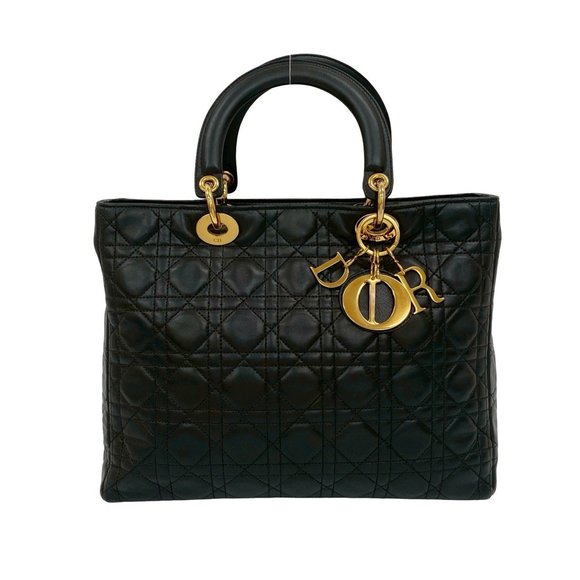 DIOR Black Leather Tote Bag - Picture 1 of 10